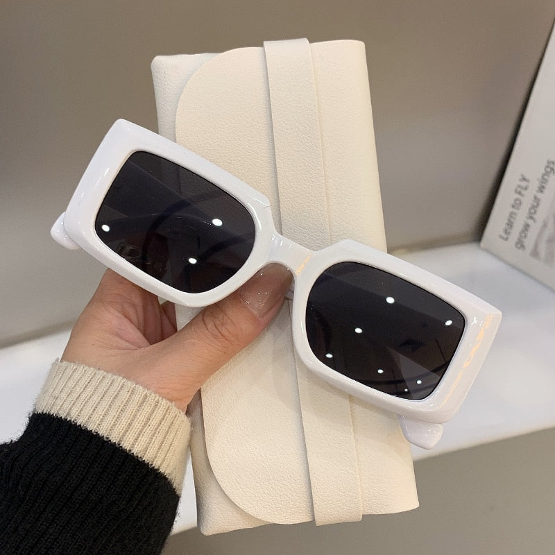 2022 Vintage Square Frame Sun Glasses Fashion Trendy for Men Women Shades Sunglasses Cool Popular Retro Hip-Hop Female Eyewear
