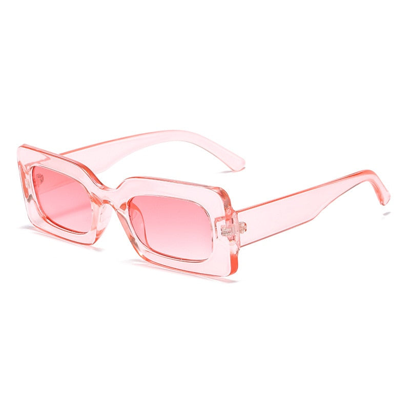 Women's Sunglasses 2022 Fashion Vintage Rectangle Frame Purple Pink Square Glasses Girls Sun Glasses Ladies Eyewear UV400