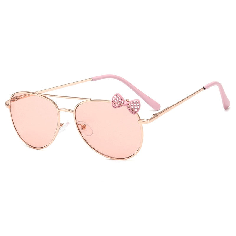 Kids Sunglasses Metal Frame Bow Children Sun Glasses Fashion Gilrs Outdoor Goggles Party Eyewear Cute Style Eyeglasses