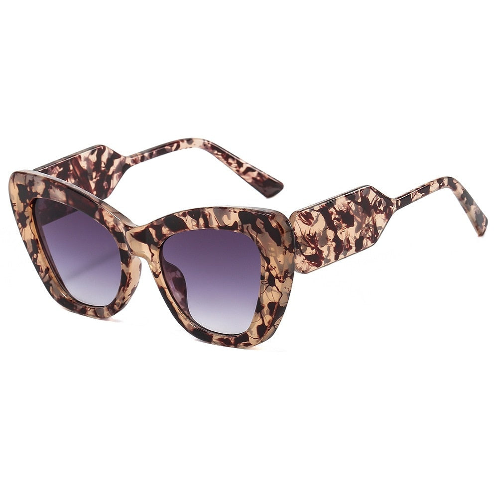 New Fashion Cat Eye Sunglasses Women Vintage Shades Brand Designer Gafas Luxury Sun Glasses Frame UV400 Oversized Eyewear Oculos