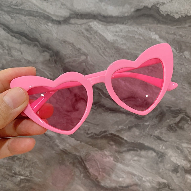 Kids Sunglasses Boy Girls Heart Shaped Sun Glasses Trendy All-Match Baby Sunglasses Children Fashion Shade Eyewear Women Glasses