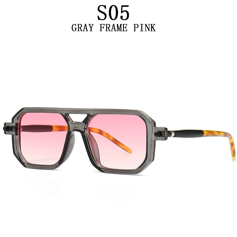 Retro Fashion Glasses Square Sunglasses For Men Blue Light Blocking Shades Sunglasses Women Vintage Vasos Decorativos Oculos Sol