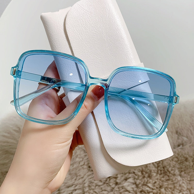 Rice Nail Square Sunglasses Gradient Color 2022 New Sunglasses for Women Trend Anti-UV Retro Sunglasses
