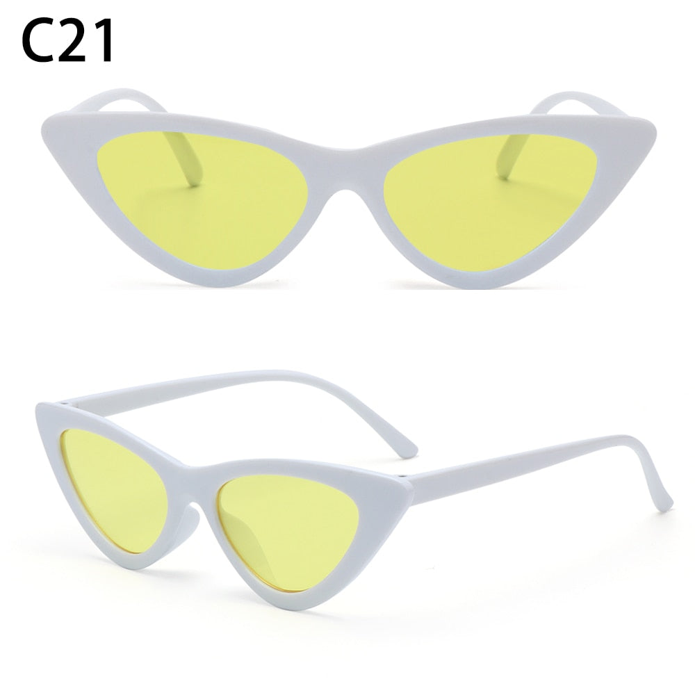 1PC Sexy Cat Eye Triangle Sunglasses Retro Female Eyewear UV400 Sun Glasses Polarized Streetwear Trending Fashion Ladies Glasse