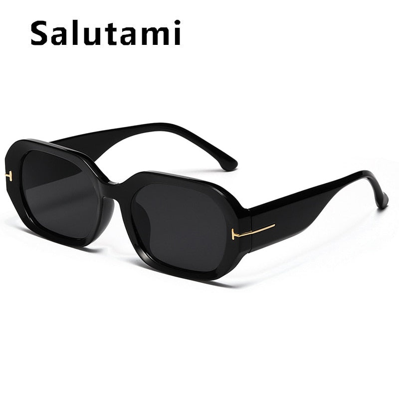New Luxury Brand Punk Sunglasses For Women Vintage Thick Sun Glasses Men Retro Round Black Yellow Gradient Eyewear Female Shade