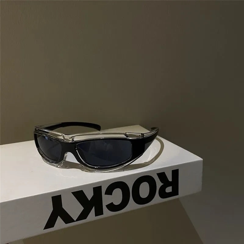 Cateye Glasses Punk Style Sunglasses Women Summer Fashion Eyewear Y2k Future Technology Sense Sunglasses Men Women Trend Goggles