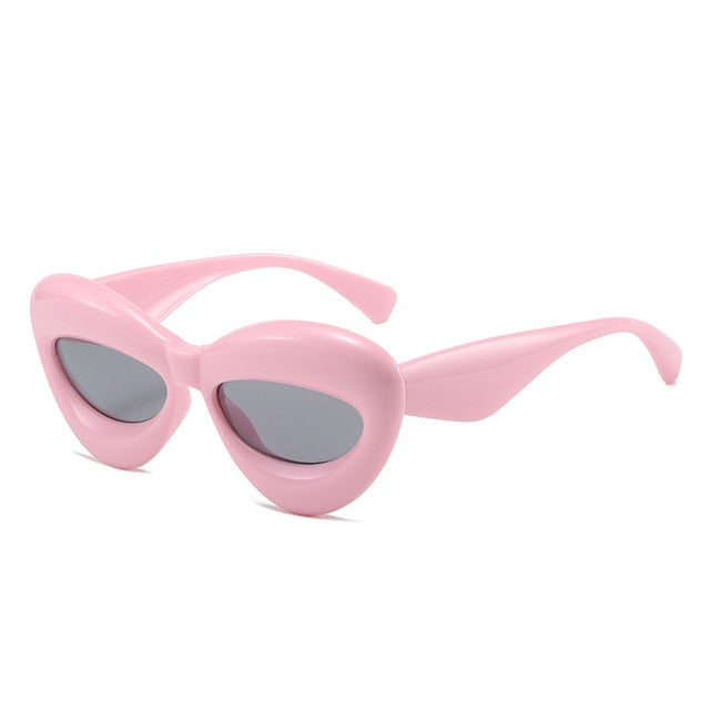 Unique Candy Color Sexy Lip Y2k Sunglasses For Women New Luxury Brand Yellow Blue Gradient Sun Glasses Men Punk Hip Hop Shades