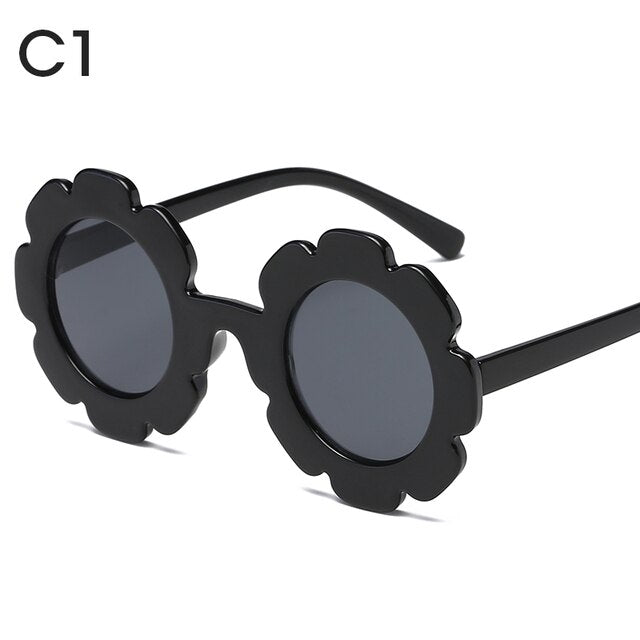 Vintage Kids Sunglasses Child Sun Glasses Round Flower Gafas Baby Children UV400 Sport Sunglasses Girls Boys Oculos De Sol
