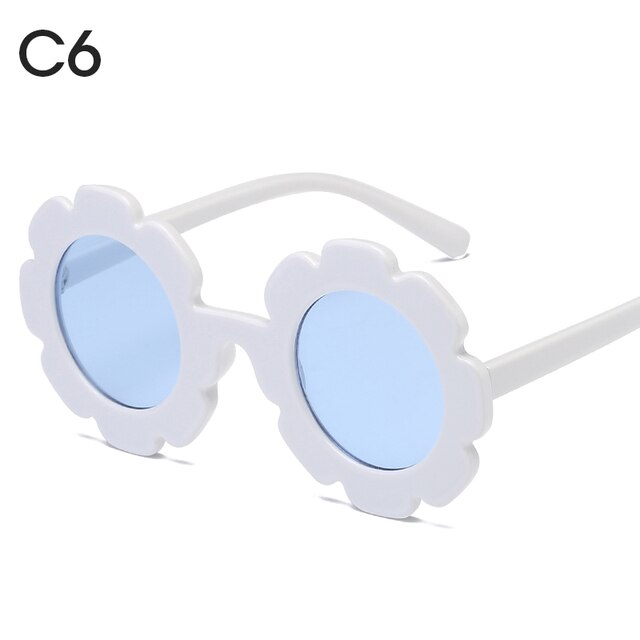 Vintage Kids Sunglasses Child Sun Glasses Round Flower Gafas Baby Children UV400 Sport Sunglasses Girls Boys Oculos De Sol