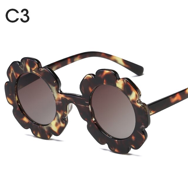 Vintage Kids Sunglasses Child Sun Glasses Round Flower Gafas Baby Children UV400 Sport Sunglasses Girls Boys Oculos De Sol