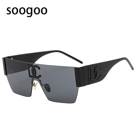Vintage Square Rimless Sunglasses | Women & Men | UV400 Frameless One-Piece Luxury Fashion Shades