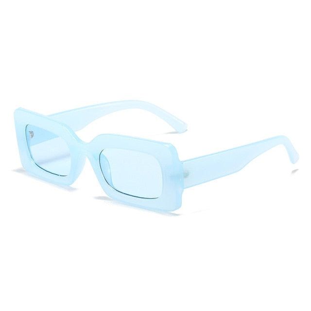 Women's Sunglasses 2022 Fashion Vintage Rectangle Frame Purple Pink Square Glasses Girls Sun Glasses Ladies Eyewear UV400