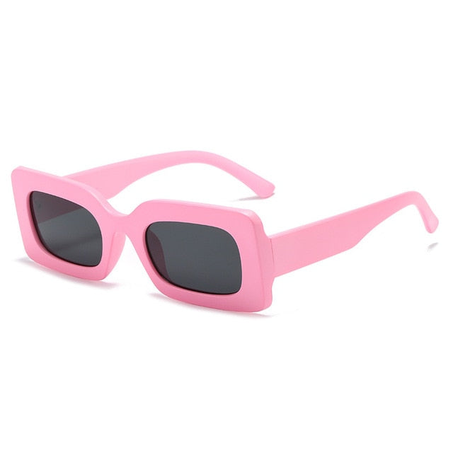 Women's Sunglasses 2022 Fashion Vintage Rectangle Frame Purple Pink Square Glasses Girls Sun Glasses Ladies Eyewear UV400