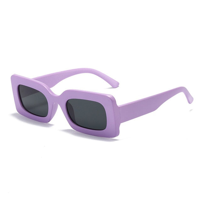 Women's Sunglasses 2022 Fashion Vintage Rectangle Frame Purple Pink Square Glasses Girls Sun Glasses Ladies Eyewear UV400