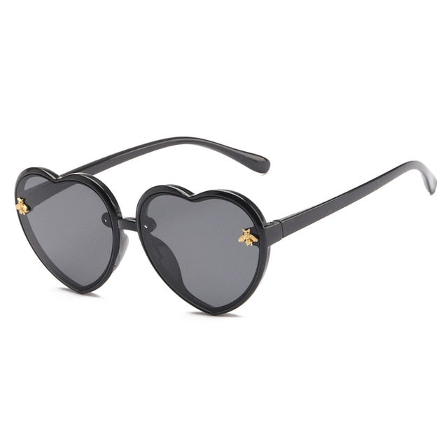 XJiea Luxury Brand Heart Shape Kids Sunglasses Fashion Designer Bee Children Sun Glasses Summer Outdoor Boys Girls Accessory