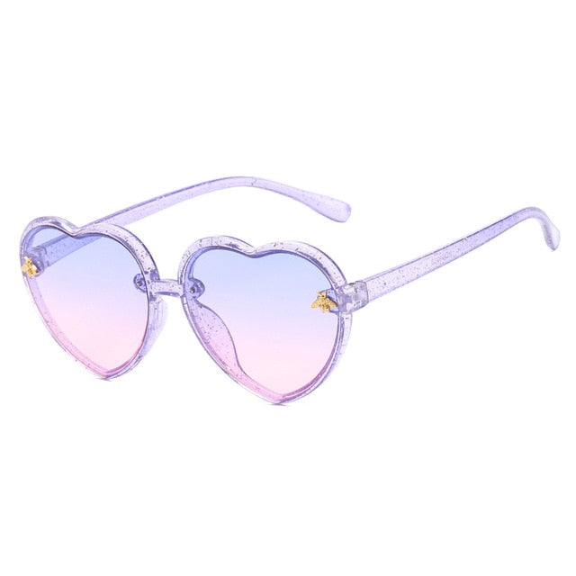 XJiea Luxury Brand Heart Shape Kids Sunglasses Fashion Designer Bee Children Sun Glasses Summer Outdoor Boys Girls Accessory