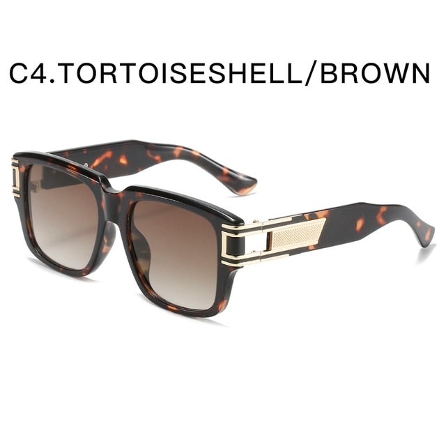 ZFYCOL Retro Square Sunglasses Men Luxury Brand Oversized Women Sunglasses Fashion Glasses Car Driving Sunglasses UV400 Oculos