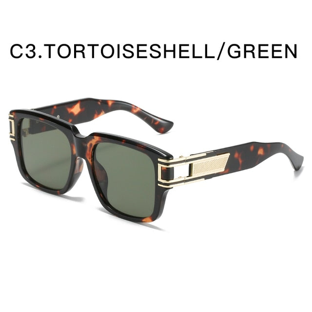 ZFYCOL Retro Square Sunglasses Men Luxury Brand Oversized Women Sunglasses Fashion Glasses Car Driving Sunglasses UV400 Oculos