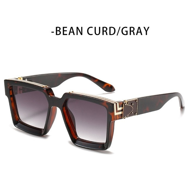 ZFYCOL Steampunk Sunglasses Men 2023 Luxury Brand Designer Retro Trend Sunglasses Women Square Anti-Glare Driving Glasses Male