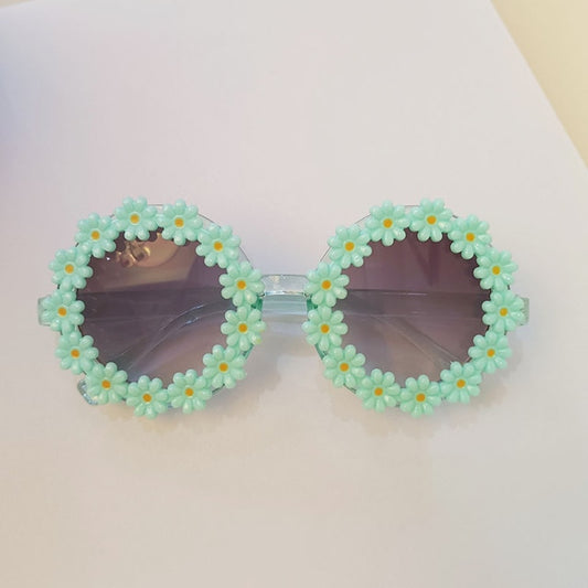 iboode Kids Sunglasses Oval Flower Fashion Children Sunglasses Girls Baby Shades Glasses UV400 Outdoor Sun Protection Eyewear
