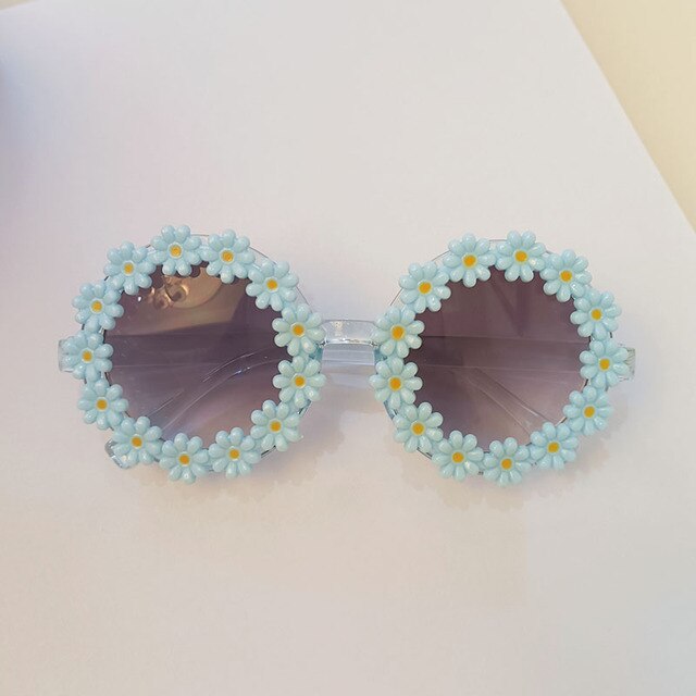 iboode Kids Sunglasses Oval Flower Fashion Children Sunglasses Girls Baby Shades Glasses UV400 Outdoor Sun Protection Eyewear