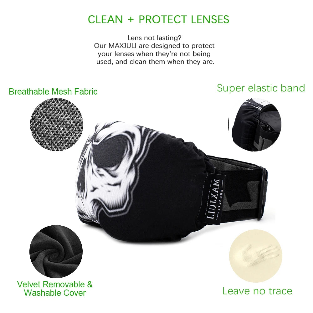MAXJULI Goggle Cover Microfiber Goggles Protector,Ideal for Snow Ski Goggles Protect Scratch dustproof 3000
