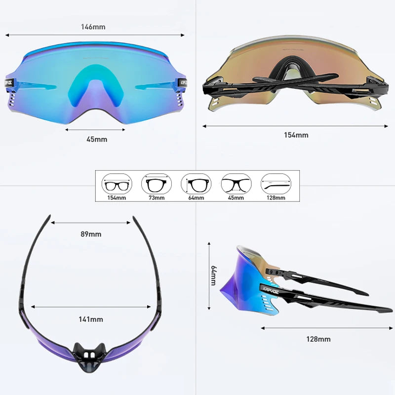 KAPVOE Cycling Sunglasses Cycling Glasses UV400 MTB Bicycle Eyewear Outdoor Sports Goggles Women Men Road Bike Racing Equipment