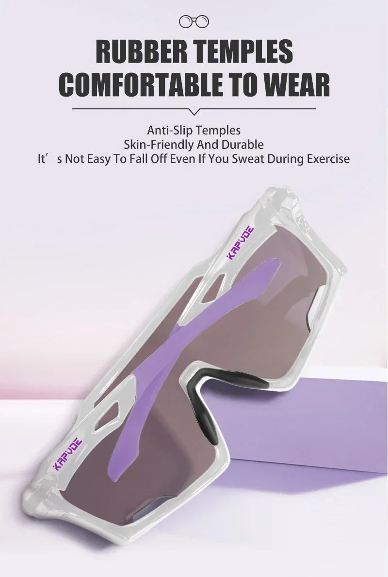 Kapvoe Sunglasses for Man Cycling Glasses MTB Riding Skating UV400 Polarized Fishing Goggles Woman Bike Bicycle Baseball 2025