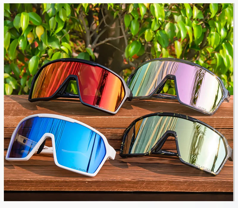 SCVCN Fashion Polarized Sunglasses Cycling Glasses for Men Mountain Bike Eyewear Baseball Sports Goggles Skating Sun Glasses