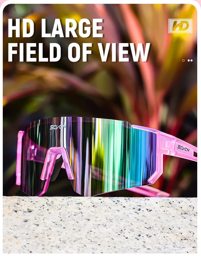 SCVCN Fsshion Sunglasses Street Cycling Glasses Bike Men UV400 Sports MTB Outdoor Bicycle Women Sunglasses Multi Color Riding