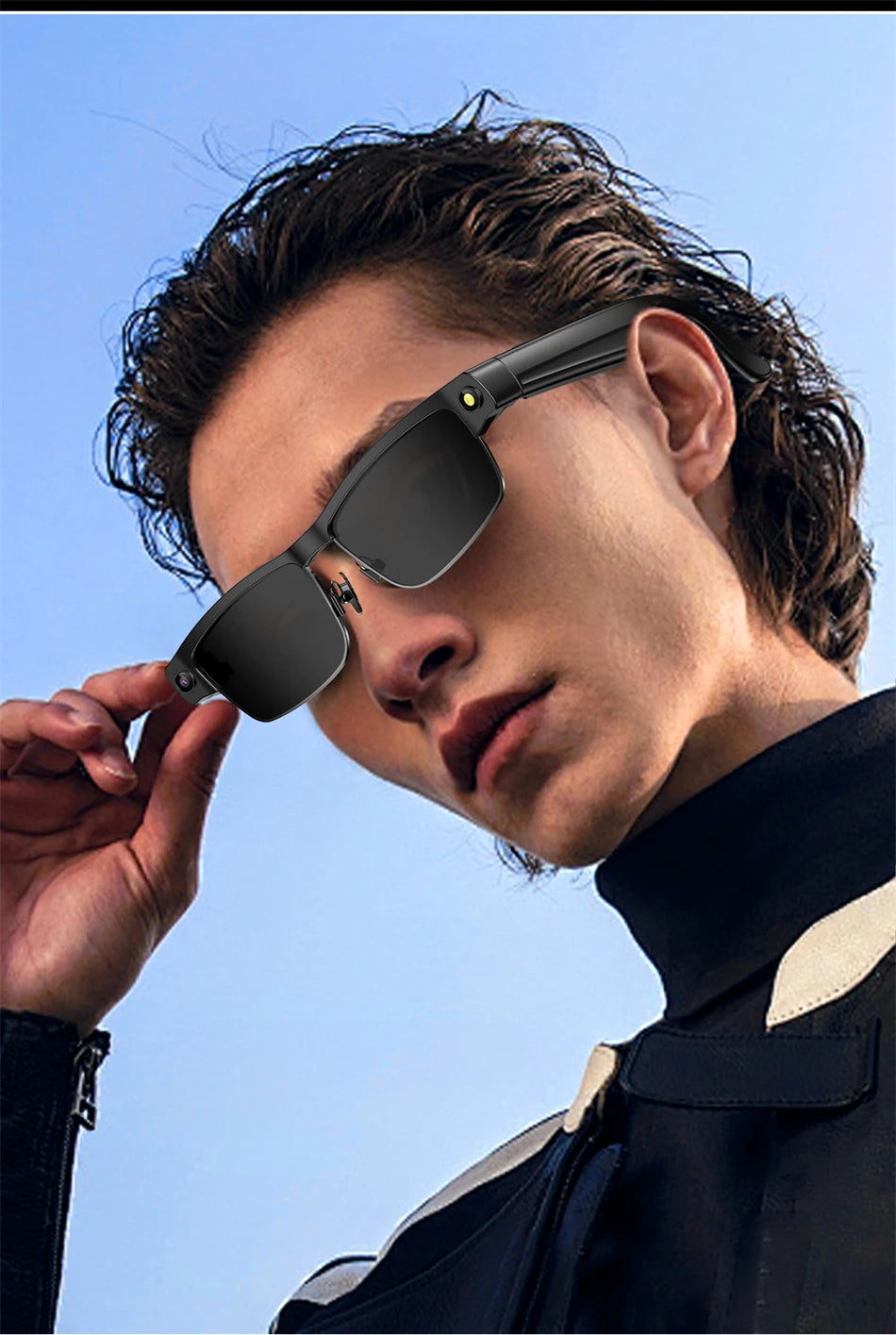 LIGE Smart Glasses Photography Video AI Intelligent Translation Smart Sunglasses Bluetooth Call Music Eyeglasses For Android iOS