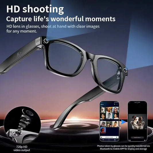 AI Smart Glasses with Camera, Bluetooth Call & 100+ Language Translation