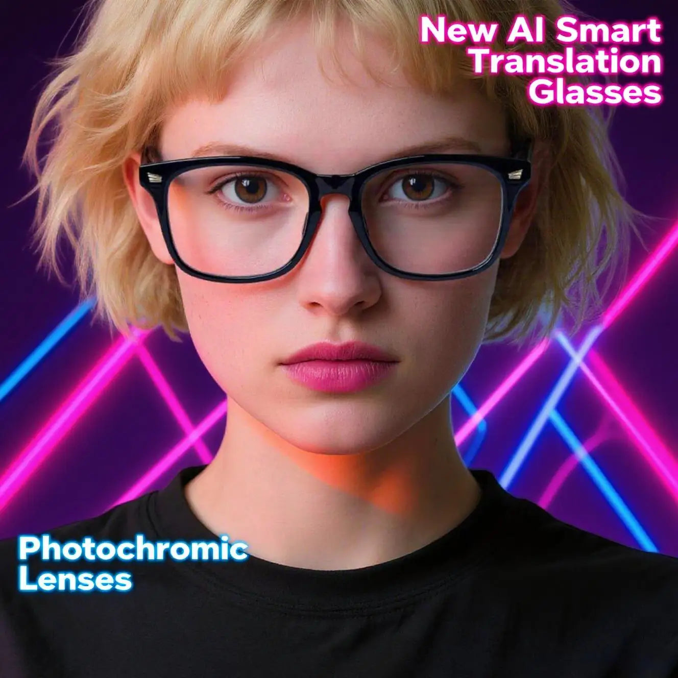 Giinova Smart Audio Glasses | App Translation, Color-Changing Lenses & Hi-Fi Sound