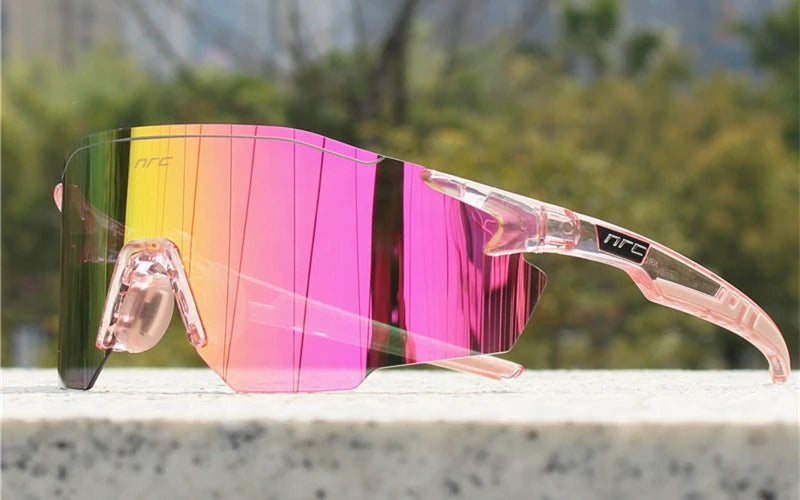 NRC Cycling Sunglasses 1lens UV400 TR90 Sports Bicycle Glasses MTB Mountain Bike Fishing Hiking Riding Eyewear for Men Women
