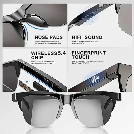 SIMSONLAB F06 Smart Glasses | Bluetooth Audio, Replaceable Frame & UV Protection