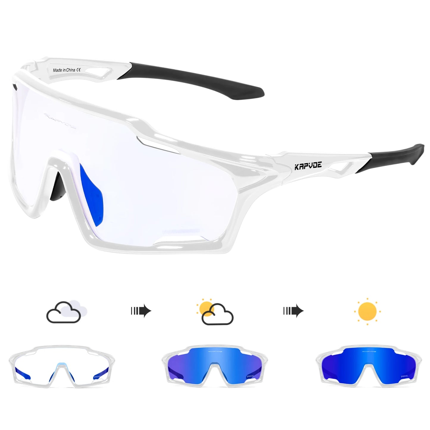 Kapvoe Sunglasses for Man Cycling Glasses MTB Riding Skating UV400 Polarized Fishing Goggles Woman Bike Bicycle Baseball 2025