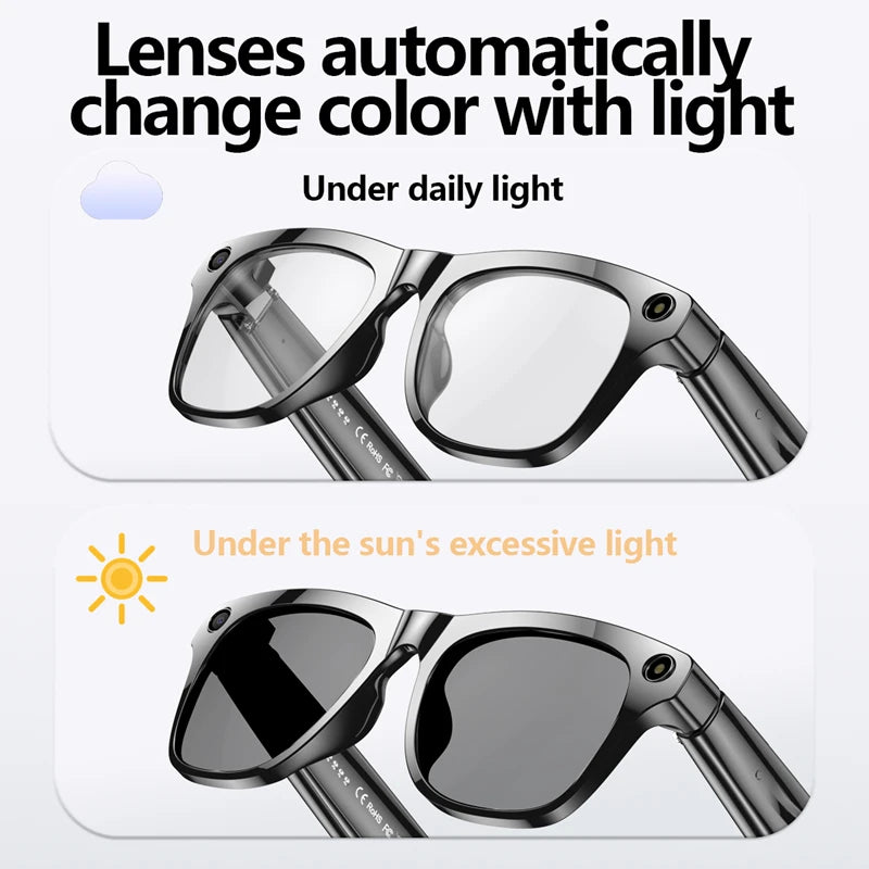 Xiaomi Mijia Smart Glasses | Bluetooth Call, Camera & Color-Changing Lenses