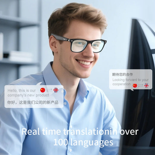 Erilles 2025 Smart Glasses | Dual Battery, Bluetooth Audio & Replaceable Frame