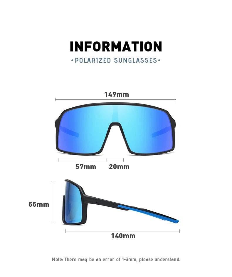 Large Frame UV400 Polarized/Photochromic Sports Cycling Bike Glasses Men Women TR90 MTB Baseball Fishing Softball Sunglasses