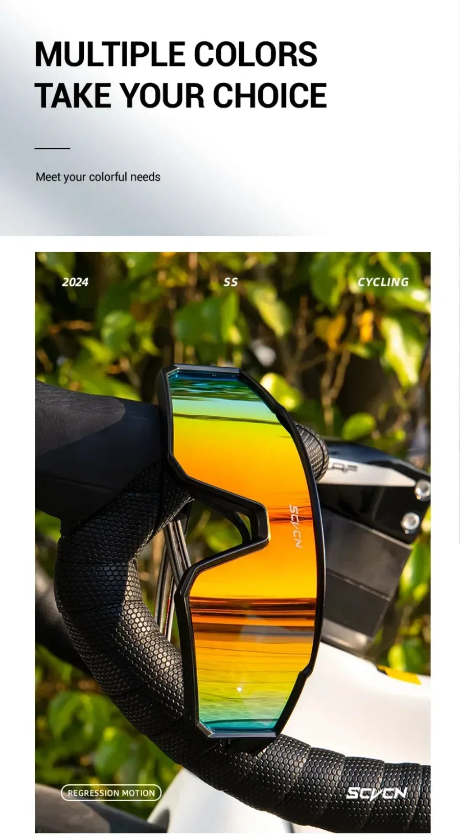 SCVCN UV400 Cycling Glasses Sunglasses for Men Sports Bike Bicycle Hiking Camping Golf Protection Glasses Women Baseball Fashion