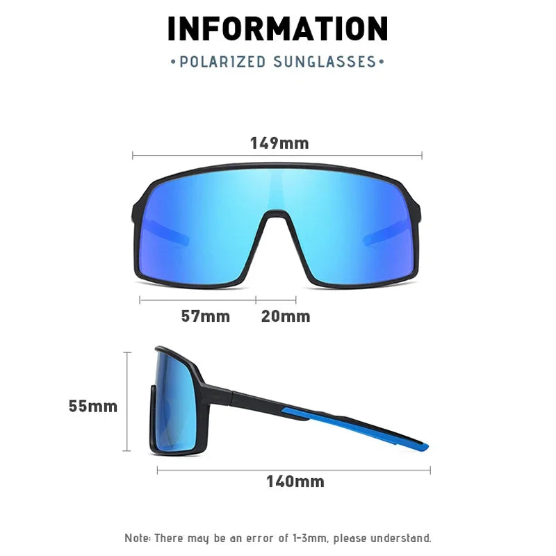 Large Frame UV400 Polarized/Photochromic Sports Cycling Bike Glasses Men Women TR90 MTB Baseball Fishing Softball Sunglasses