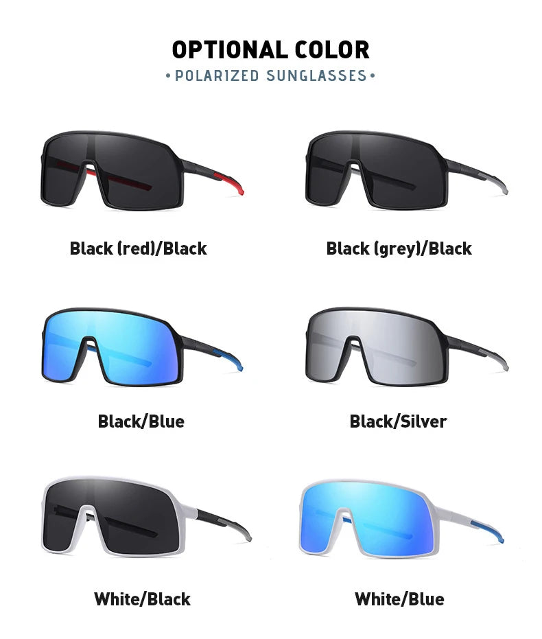 Large Frame UV400 Polarized/Photochromic Sports Cycling Bike Glasses Men Women TR90 MTB Baseball Fishing Softball Sunglasses