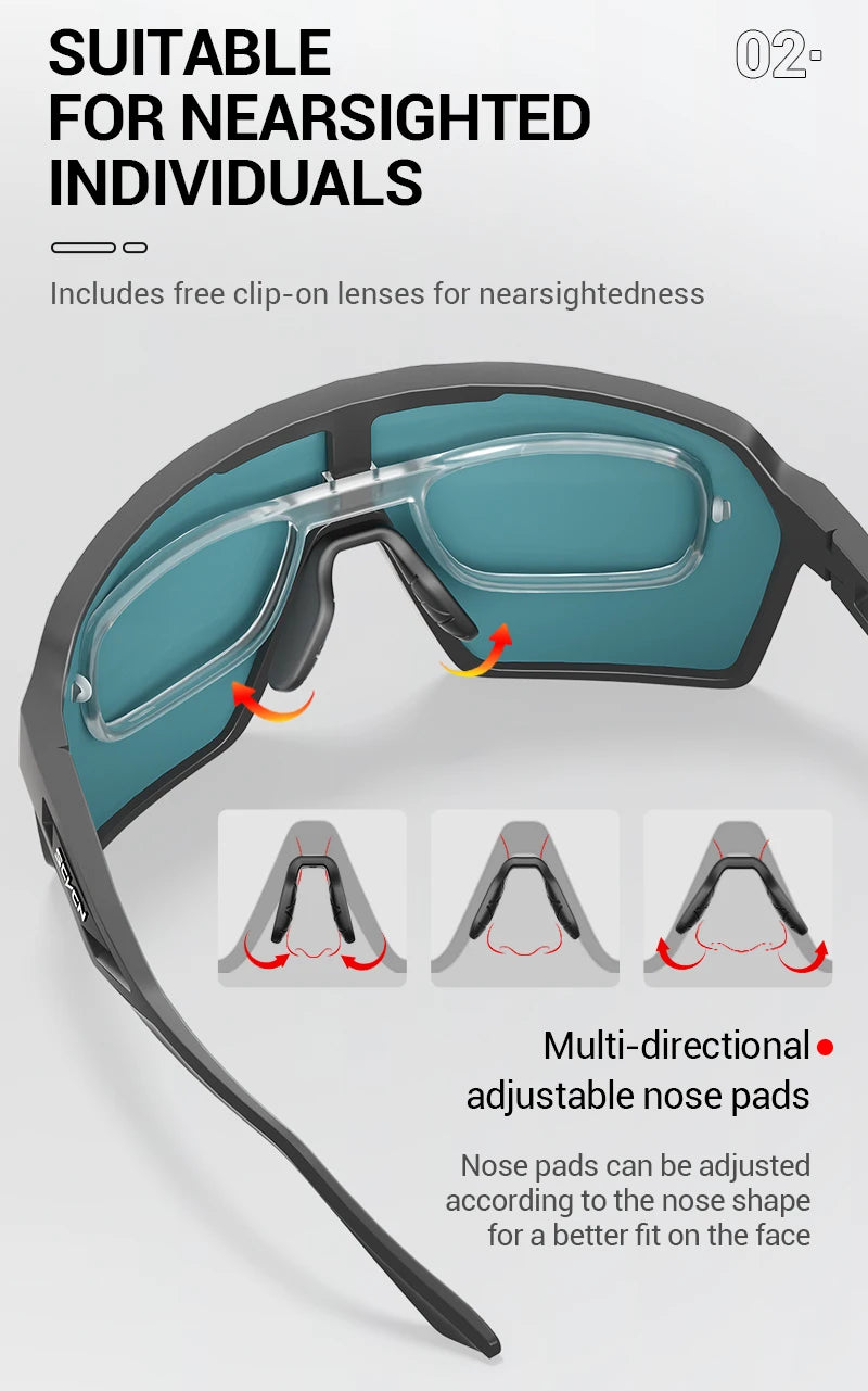 SCVCN Fashion Polarized Sunglasses Cycling Glasses for Men Mountain Bike Eyewear Baseball Sports Goggles Skating Sun Glasses