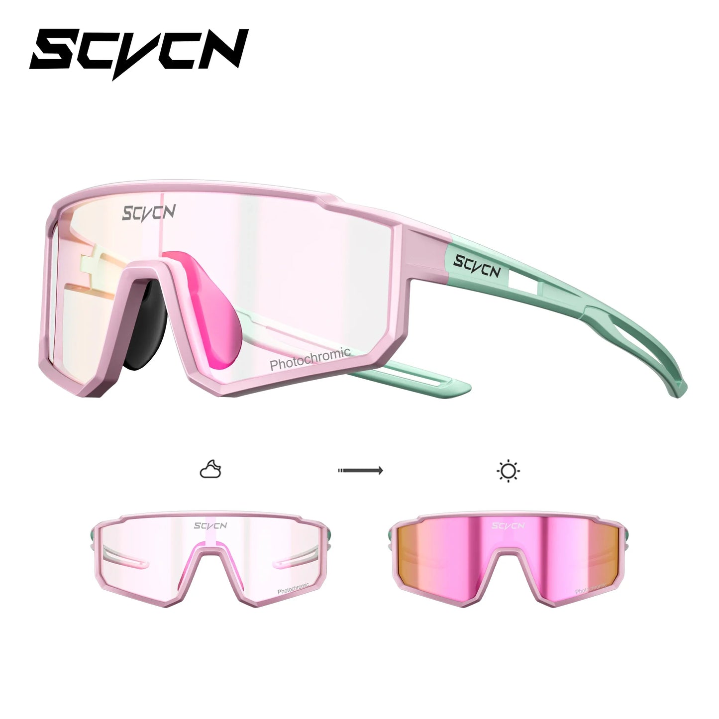 SCVCN Kids Polarized Sports Sunglasses Photochromic UV400 Boy Baseball Glasses Cycling Outdoor Eyewear Running Hiking Sunglasses