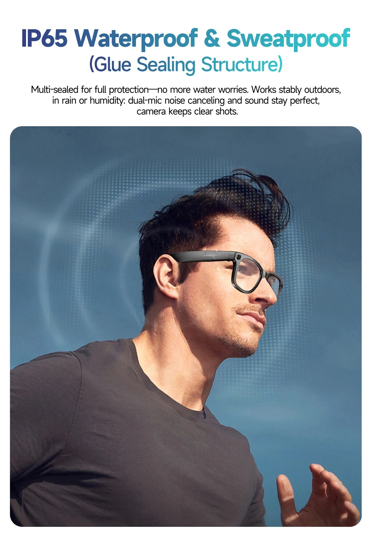 LIGE New AI Glasses HD Anti-shake Camera Video Recording Smart Glasses Voice Call Wireless Bluetooth Call Translation Sunglasses