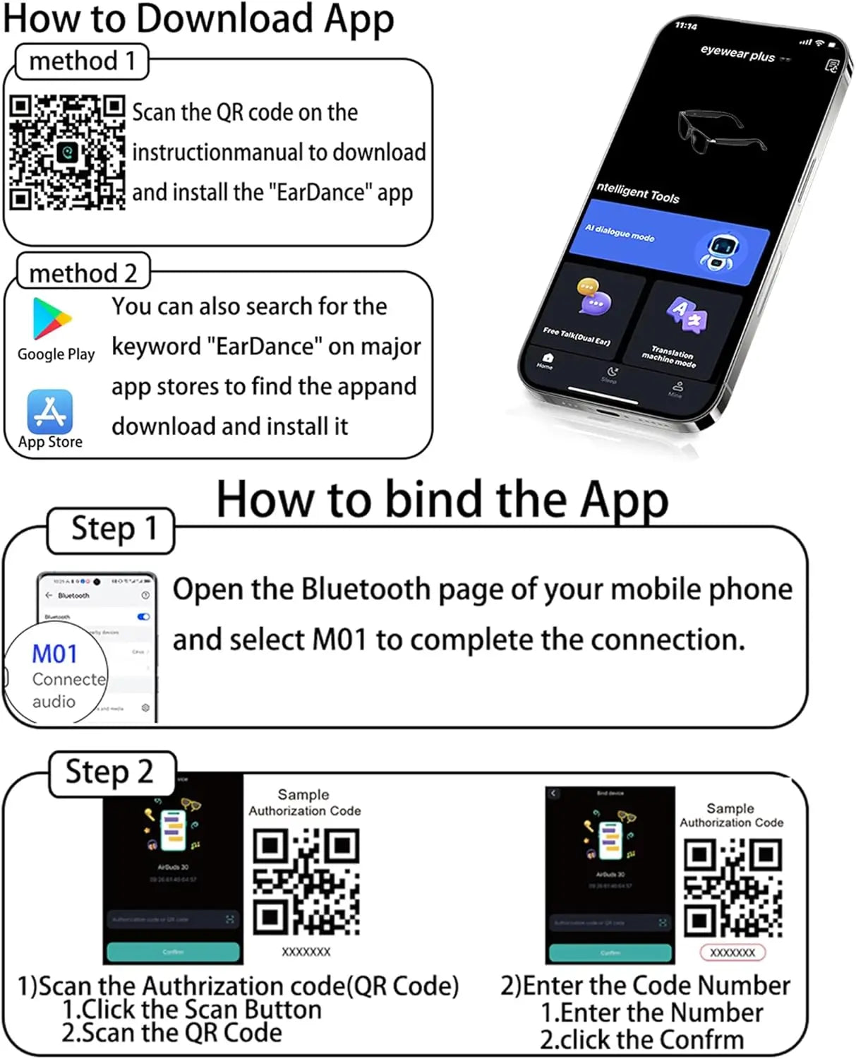 Giinova Smart Audio Glasses | App Translation, Color-Changing Lenses & Hi-Fi Sound