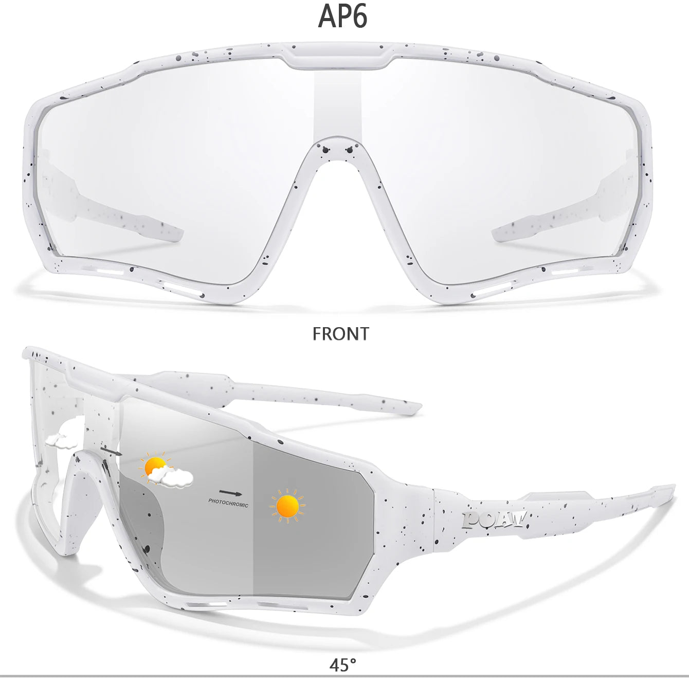 POAT Brand New Style Photochromic Sunglasses Sports Men Women MTB Bike Bicycle Eyewear Cycling Fishing Running Glasses