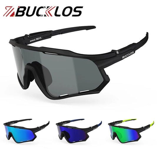 BUCKLOS Polarsized Cycling Glasses UV400 Road Mountain Bike Goggles TR-90 Frame Windproof Outdoor Sports Eyewear Cycling Parts