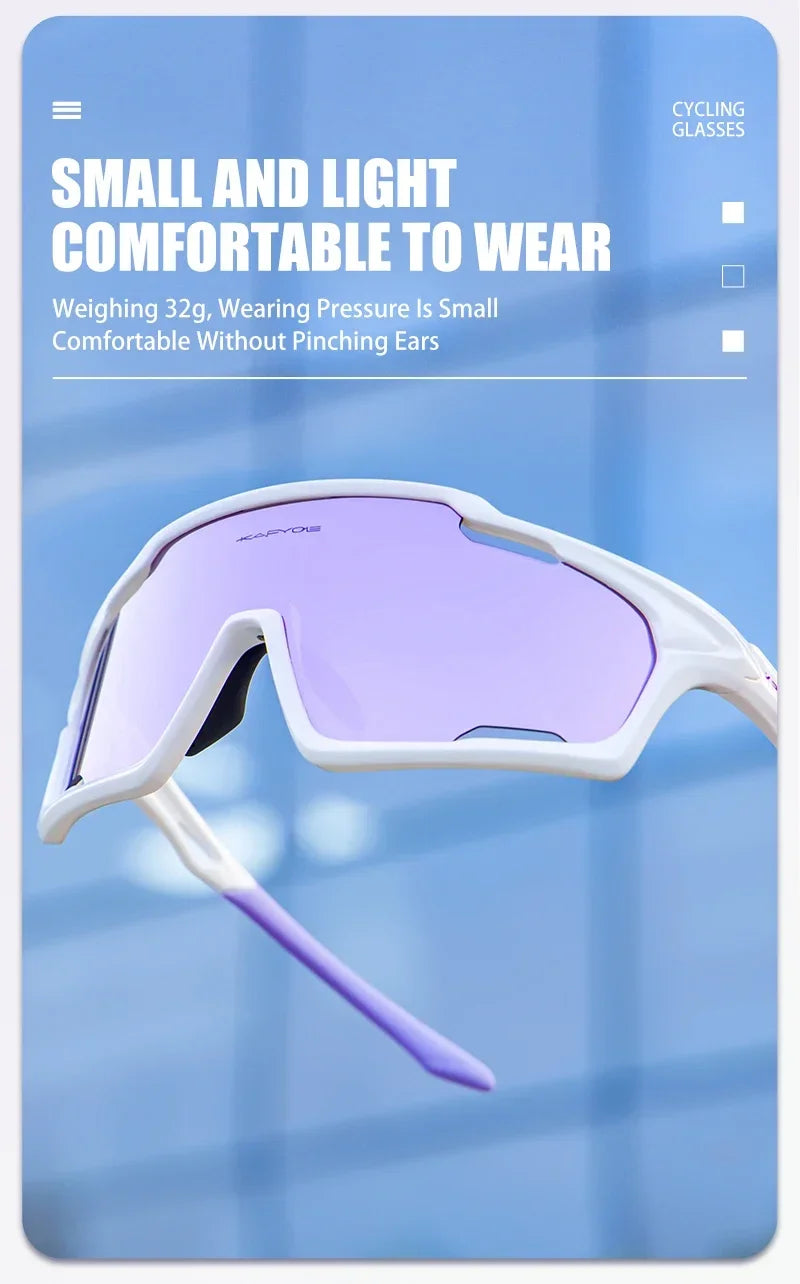 Kapvoe Sunglasses for Man Cycling Glasses MTB Riding Skating UV400 Polarized Fishing Goggles Woman Bike Bicycle Baseball 2025