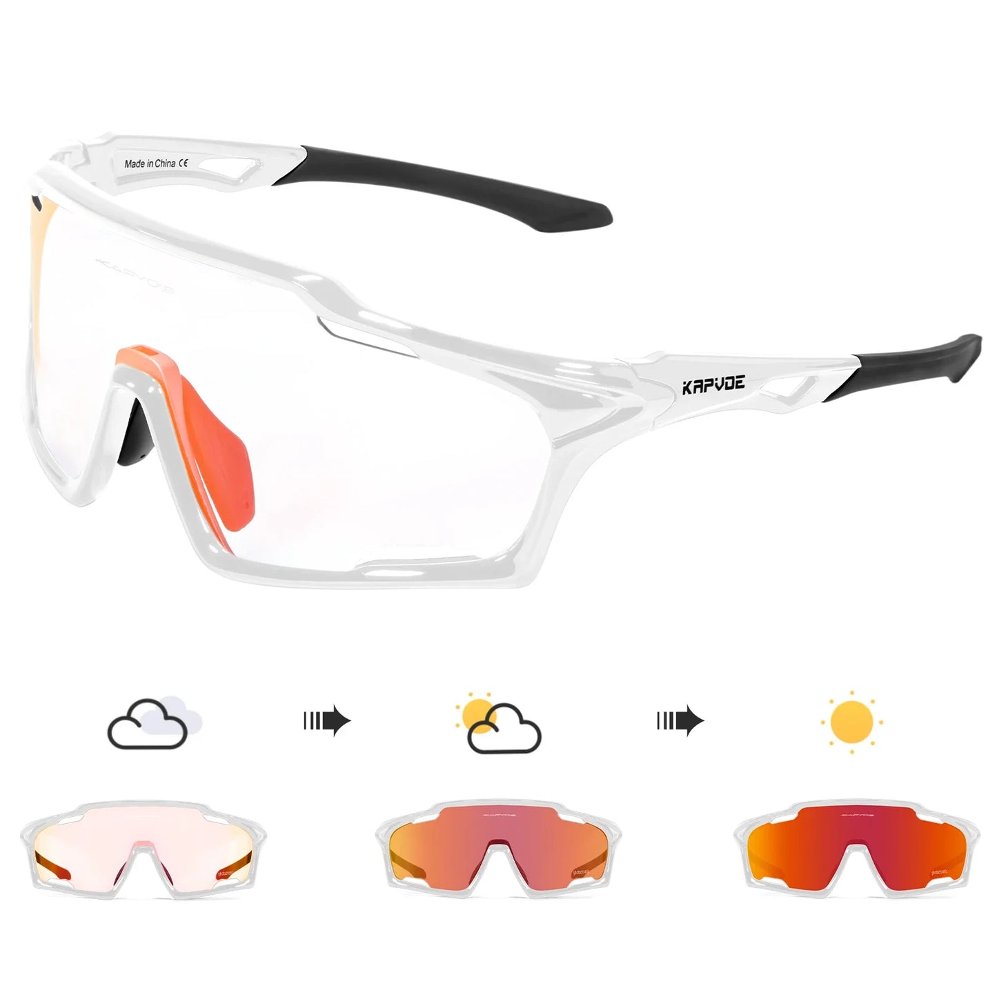 Kapvoe Sunglasses for Man Cycling Glasses MTB Riding Skating UV400 Polarized Fishing Goggles Woman Bike Bicycle Baseball 2025